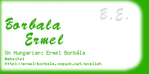 borbala ermel business card